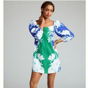 BNWT Farm Rio Soft Garden Linen Blend Dress